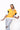 girl dancing on wearing honey yellow unisex sweater vest