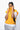 girl wearing honey yellow unisex sweater vest close design view